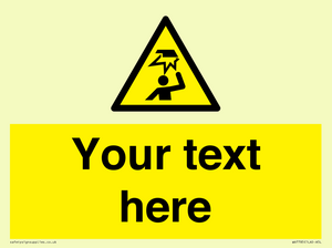 Custom warning overhead obstacle